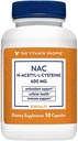 The Vitamin Shoppe NAC N-Acetyl-L-Cysteine - Promotes Cellucor Health, Immune & Antioxidant Support - 600 MG (50 Capsules)