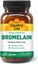 カントリーライフ - 天然Bromelain、500mg、60錠