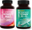 BioEmblemのビタミンD3 K2 (5000IUおよび200mcg)および女性のMultivitamin