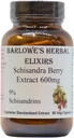 Barlowe's Herbal Elixirs Schisandra Berry | エキス | 9% Schisandrins | 600mg per Capsule | 60 Veggie Capsule | Non-GMO | ステアレートフリー | ガラス瓶