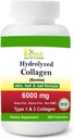 Hydrolyzed Collagen Bovine Type 1 & 3 6000 mg Serving 250 Tablets Grass Fed Gluten Free Non-GMO