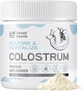 ヒトのためのColostrumサプリメントパウダー - Gut Health、毛の成長、免疫サポートのための有機牛のColostrumサプリメント - Unflavored (73サービング)