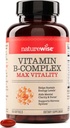 NatureWise Vitamin B Complex for Women and Men - with Folic Acid Biotin B1 B2 B3 B6 B12 - Support Cellular Energy & Mental Clarity - Gluten & Dairy Free, Non-GMO - 150 Softgels[5-Month Supply]