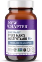 New Chapter Men's Multivitamin 50 Plus for Brain, Heart, Digestive, Prostate & Immune Support with 20+ Nutrients + Astaxanthin - Every Man's One Daily 55+, Gentle on The Stomach - 48 ct