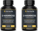 Urinary Tract Infection Treatments D Mannose 1000mg Capsules - D-Mannose & Cranberry Pills with Hibiscus Extract - Strength Urinary Tract Health