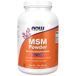 NOWの食糧補足、MSM (Methylsulfonylmethane)の粉、サポート健康な軟骨*の接合箇所の健康*、1ポンド