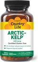 Country Life Arctic-Kelp – Natural Iodine Supplement for Thyroid and Immune Support – Vegan, Gluten-Free, 225 mcg – Ideal for Thyroid Health, Hypothyroidism, and Adrenal Support, 300 Tablets