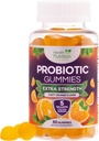 Probiotic Gummies 5 Billion CFU - 女性のための消化の健康とガット サポート ガミー、男性、&キッズ、免疫サポートのための毎日のプロバイオティクスの補足、非GMO、ビーガン、60グミ