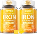 NEVISS Vegan Iron Gummies, 120Cts