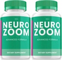 (2パック) Neuro Zoom Brain Boostサプリメント、Neuro Zoomアドバンストメモリサポートフォーミュラ、Neuro Zoom Pills Nootropicは、脳フォグ、Neuro Zoomからブーストメモリ、NeuroZoomのレビュー(120カプセル)を減らす