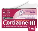 Cortizone 10の最高の強さのフェミニン クリーム、1%のハイドロコーチゾン、1つのoz。