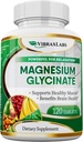 VibraxLabs Magnesium Glycinate Supplement, 400mg, for Men & Women, for Stress, Energy, Muscle Cramps, Joint Support, Chelated, High-Absorption, Non-Laxative, Gluten-Free