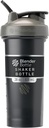 BlenderBottle Classic V2 Shaker Bottle Perfect for Protein Shakes and Pre Workout, 28-Ounce, Grey/Black, Black Shadow