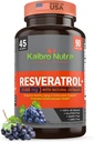 Kaibro Nutra Resveratrol Supplement, 1500mg Extra Strength Trans Resveratrol, Quercetin with Japanese Knotweed Extracts, Anti-Aging, Radiant Skin and Immunity Support, Vegan & Non-GMO, 90 Capsules