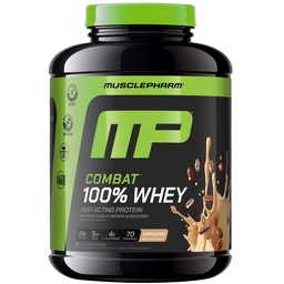 MusclePharm Combat 100%の乳白色蛋白質の粉、Cappuccinoの味、Whey蛋白質の隔離剤、女性及び人のための高い蛋白質の粉、グルテンフリーの5のlb、70のサービングとの速い回復及び筋肉利益