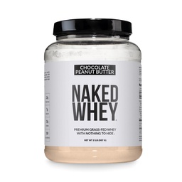 NAKEDウィーチョコレートピーナッツバタープロテインパウダー、グラスフェッドウィー、GMOなし、大豆なし、グルテンフリー。 人工物、エイド成長と回復なし - 21サービング