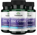 Swanson Zinc Citrate - Mineral Supplement Promoting Healthy Vision & Immune System Health - Natural Formula Supporting Overall Wellness - (60 Capsules, 50mg Each) 3 Pack