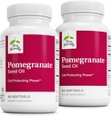 Terry Naturally Pomegranate Seed Oil - Dietary Supplement to Support Cardiovascular Health - Herbal Non-GMO Supplement with Omega-5 & Pomegranate Extract - 60 Softgels, 2 Pack