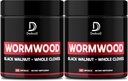 Wormwood Capsules - 12 Herbs Blended Black Walnut, Cloves, Ginger, Turmeric, Cinnamon, Apple, Quassia - 2 Packs 50 Capsules