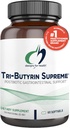 Designs for Health Tri-Butyrin Supreme - 3-in-1 Butyric Acid (Butyrate) Postbiotics for Gut Health & Gut Permeability Support - Tributyrin Supplement with Odor-Minimizing Innovation (60 Softgels)