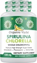 有機VedaのSpirulina及びChlorellaのカプセル、1500mg、300の計算-極度の緑の酸化防止剤、Phycocyanin、アミノ酸が付いているSpirulinaのChlorellaのカプセル-ブーストの免除、エネルギー、サポート消化