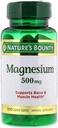 Nature's Bounty Magnesium, 500 mg Coated Tablets, Mineral Supplement, Supports Bone and Muscle Health, Gluten Free, Vegetarian, 100 Count (Pack of 3)