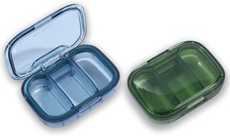3 Compartmentの丸薬箱、湿気の証拠の丸薬の箱、ポケット財布、毎日の携帯用薬のビタミン/魚の油箱、補足箱、2のパックのための旅行丸薬のオルガナイザー
