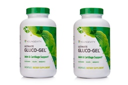 Youngevity Ultimate Gluco-Gel - ジョイント、テンドン、ボンベ、軟骨用 | グルコサミン、ゼラチン、マンガンが含まれています | 240 カプセル | 2 ボトル