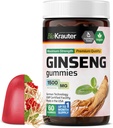BIO KRAUTER Panax の Ginseng のグミー - 1500 の mg の強さ - 60 の計算 - Chewable の赤い Ginseng の補足 - 免疫サポート ガミー - ビーガン、ペクチン ベースの、非 GMO
