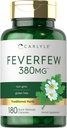 Carlyle Feverfew Capsules 380mg | 180 Count | Traditional Herb Extract | Non-GMO, Gluten Free