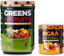 Nutrology Greens&Fruits Powder-Naturally Sourced Superfood, バニラシナモン (30 サービング) BCAA Natural, 植物ベース BCAAパウダー, オレンジココナッツ味 (30 サービング)