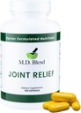 M.D. Joint - Expert Formulated Supplement - Knees, HIPS, Ankles Movement & Mobility - Daily Wellness Blend - Collagen, Hydrolyzed, Glucosamine, BioPerine, Turmeric - 120 Capsules (Pack of 1)
