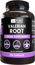 PURE ORIGINAL INGREDIENTS Valerian Root(365カプセル) マグネシウムやライスフィラー、常に純粋なラボ検証済み