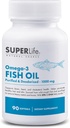 Omega-3 魚油 - 1000 mg 精製 & EPA と DHA 脂肪酸で野生のキャッチ フィッシュから脱臭 | 心臓、脳、髪、皮膚の健康をサポート | サプリメント - 90 ソフトゲル