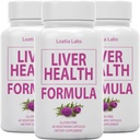 (3 Pack) Liver Health Formula, Cleanse, Detox, Flush, Repair Fatty Liver Support, with Artichoke, Milk Thistle, Dandelion, Beet, Berberine, Pure Natural Superstar Research, Vegan Capsules Supplement