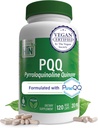 Health Thru Nutrition PQQ 20mg 120 Servings Pyrroloquinoline Quinone as PureQQ | Promotes Mitochondrial Biogenesis | Certified Vegan | Non-GMO Gluten Soy Free Capsules| Clean Label PQQ Supplement