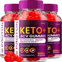 (3パック)プロトンKeto ACVグミーアドバンスト、プロトンKeto + ACVグミー1000mg、プロテインKeto + ACVアップルサイダーVinegar Gummy Proton Gummiesレビュー、プロトンKeto + ACVビタミンB12(180グミー)