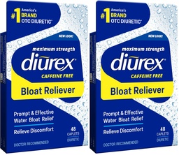Diurex Max - 最大強度のカフェインフリー利尿水丸薬 - より良く、より少なく重い、48カウント(パッケージ2)