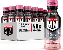 筋肉ミルクのプロ シリーズ蛋白質の揺れ、Slamminのいちご、40g蛋白質、14 Fl Oz、12のパック