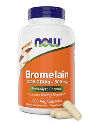 今Bromelain 500 mg、200ベジカプセル - ナチュラルパイナップル、プロテオリン酵素サプリメント、2400 GDU