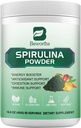 Spirulina Powder, Super Greens Powder Smoothies & Juices Mix with Spirulina, Probiotics Digestive Enzymes, Chlorella, Veggies Fruits, Wheat Grass for Immunity, Digestion Supports - Vegan