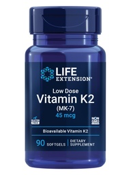 ライフエクステンション低用量ビタミンK2 - 動脈の健康をサポート - 非GMO、グルテンフリー - 90 Softgels