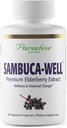 パラダイスハーブSambuca-Well、Sambucas Nigra、ヨーロッパElderberry 50:1エキス、スーパーポテント、超純粋な、ビーガン、非GMO、グルテンフリー、60ベジタリアンカプセル