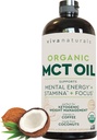 Viva Naturals Organic MCT Oil, 32 fl oz – MCT Oil for Coffee, USDA Organic, Non-GMO, Paleo Certified & Keto Friendly, Supports Energy & Mental Clarity