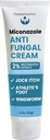 Miconazole Antifungal Cream for Skin - 4 oz of Miconazole Nitrate for Jock Itch, Athlete's Foot, Itching, and Ringworm