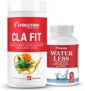 Evolution Advance Sport Nutrition CLA Fit – Safflower Conjugated Linoleic Acid Supplement, Support Lean Muscle Mass, Promote Energy (90 Softgels)+Water Less – Reduces Water Retention (60 Capsules)