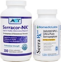 Serracor-NK (300) & Serra-RX 260,000 SU (120)- Scar Tissue Bundle - Acid-Resistant Serrapeptase Proteolytic Systemic Enzyme