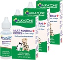 Alkazone Alkaline 猫と犬のためのマルチミネラルドロップ | ミネラル豊富なアルカリドロップ | 味のと風味 | 1 パック収穫 10 ガロン | サービングサイズ 3 ドロップ | 120 サービング (3 パック)