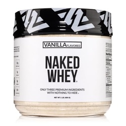 NAKEDバニラウィープロテイン1Lb、唯一の3成分、すべての天然草フェッドウィープロテインパウダー+バニラ+ココナッツシュガーGMOフリー、大豆フリー、グルテンフリー、グルテンフリー。 エイド筋肉成長、12のサービング