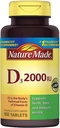 Nature Made Vitamin D3 2000 IU Tablets 100 ea (Pack of 11)